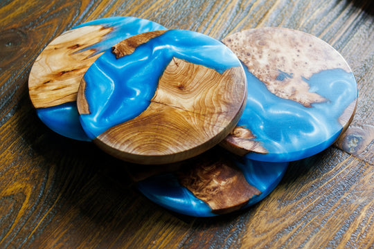 Scottish Resin Coasters | Handmade Wood &amp; Resin Drinks Coasters | Modern Home | Housewarming Gift
