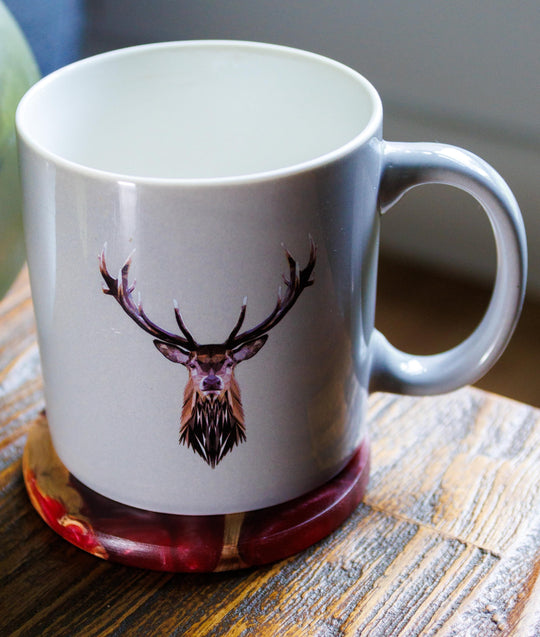 Scottish Resin Coasters | Handmade Wood &amp; Resin Drinks Coasters | Modern Home | Housewarming Gift