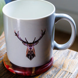 Scottish Resin Coasters | Handmade Wood & Resin Drinks Coasters | Modern Home | Housewarming Gift