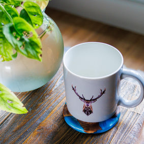 Scottish Resin Coasters | Handmade Wood & Resin Drinks Coasters | Modern Home | Housewarming Gift