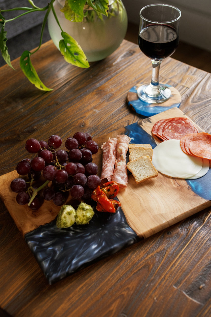 Handcrafted Wood and Resin Charcuterie Boards: Scottish Decor. Thoughtful Gifting