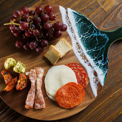 Wood Resin Charcuterie Board | Handmade Scottish Platter | Serving Board Gift | Housewarming