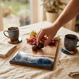 Handcrafted Scottish Wood & Wave Resin Board