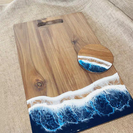 Handcrafted Scottish Wood & Wave Resin Board