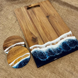 Handcrafted Scottish Wood & Wave Resin Board